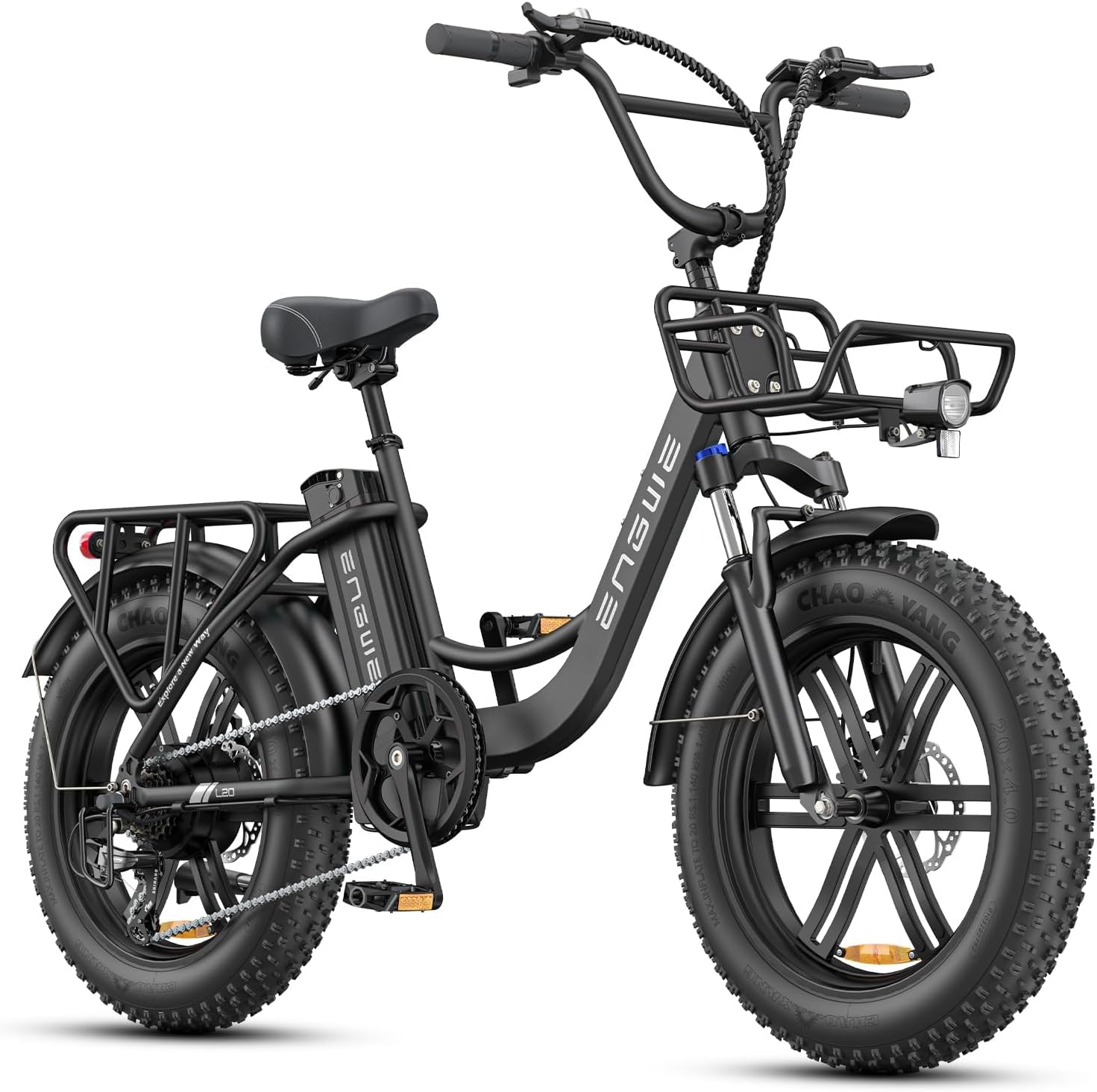 ENGWE E Bike Herren mit 48V 13Ah Batterie, 20 * 4.0 Zoll, 7-Gang Getriebe mit LCD-Display, 250W Motor & 25km/h, Reichweite bis zu 120km L20/L20 Boost