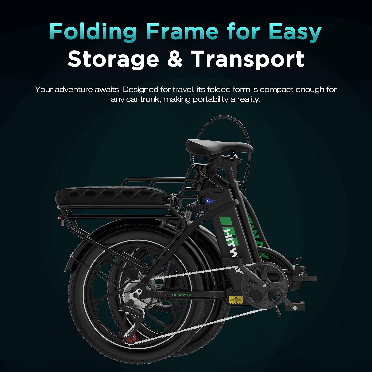 HITWAY E Bike, Ebike mit 250W Motor, Elektrofahrrad 20 Zoll, E-Bike mit 70-150km Reichweite, 7-Gang, APP-Steuerung, faltbar, IP54 wasserdicht, Pedelec