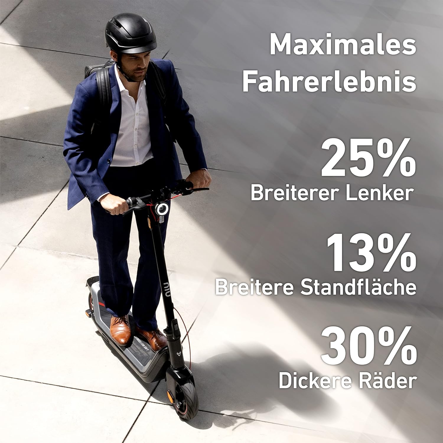 NIU E-Scooter mit Straßenzulassung oder ohne (je nach Model bis zu 65km Reichweite, 25 Prozent Steigung u. 120kg Belastung; extra breite Luftreifen; große Trittfläche; IP54; klappbar; Display; App)