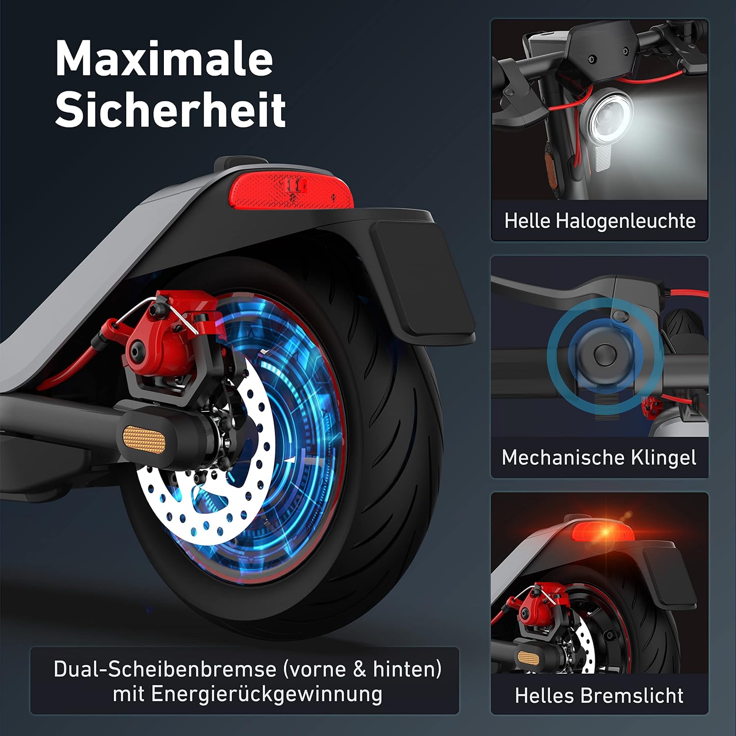 NIU E-Scooter mit Straßenzulassung oder ohne (je nach Model bis zu 65km Reichweite, 25 Prozent Steigung u. 120kg Belastung; extra breite Luftreifen; große Trittfläche; IP54; klappbar; Display; App)